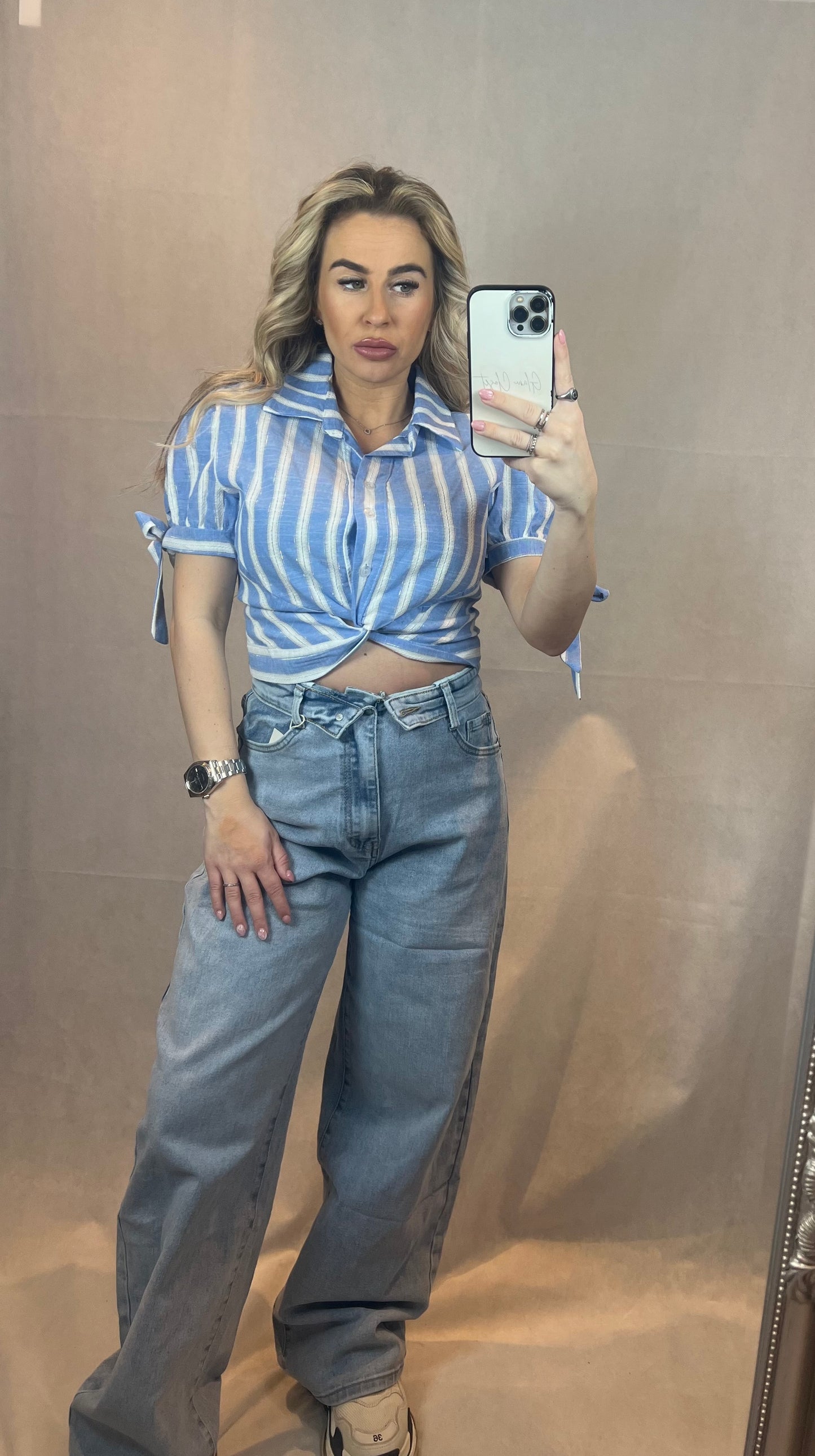 Crop top blue