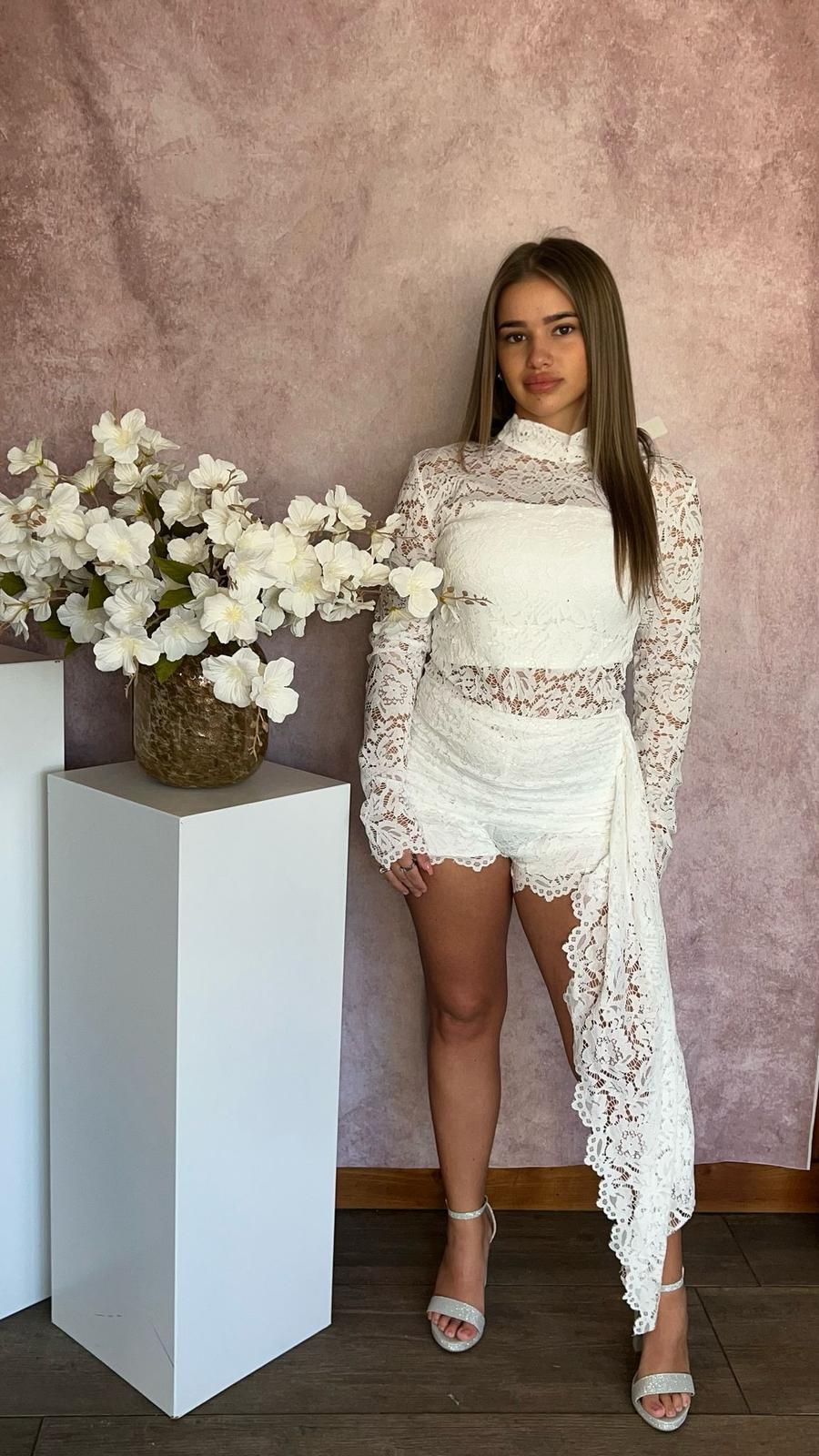 Rachel jumpsuit kant white