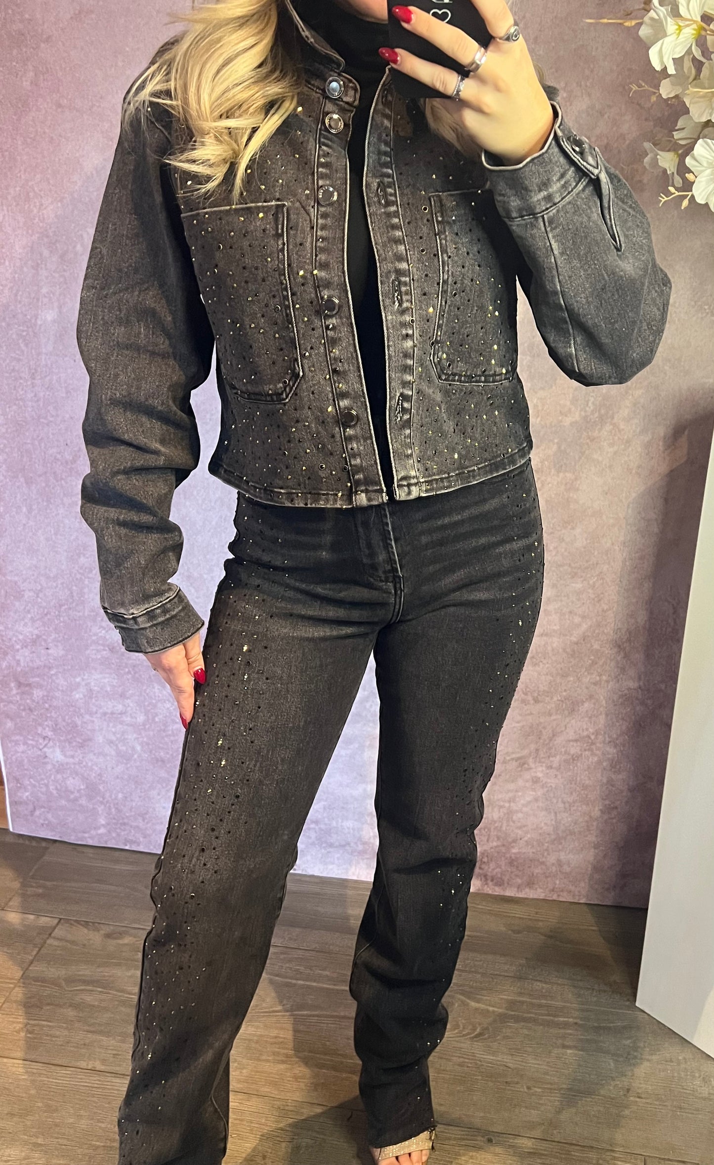 Sarle denim daimonds jacket