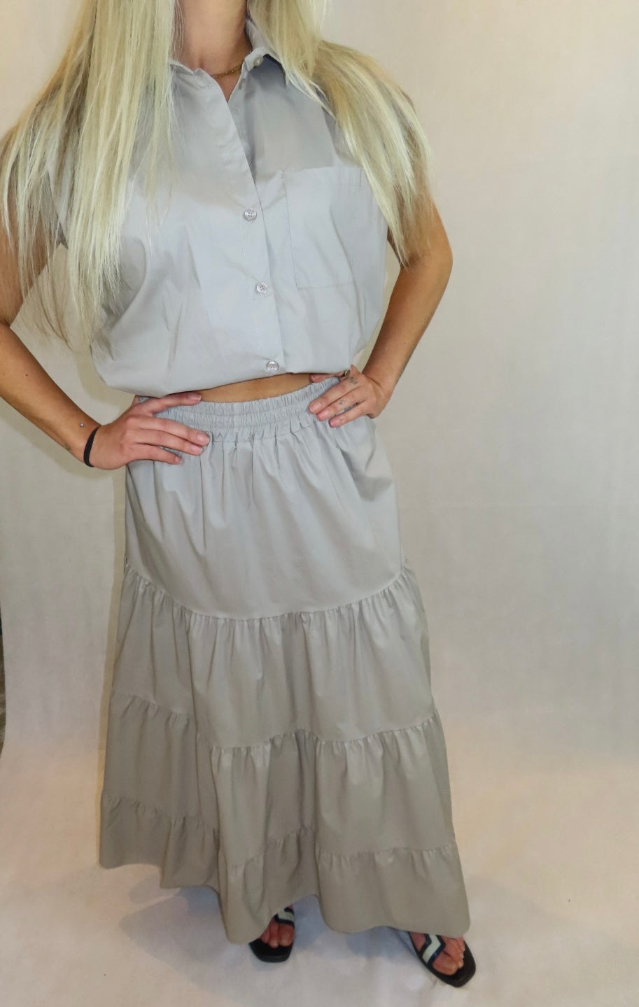 Jelle two piece set taupe