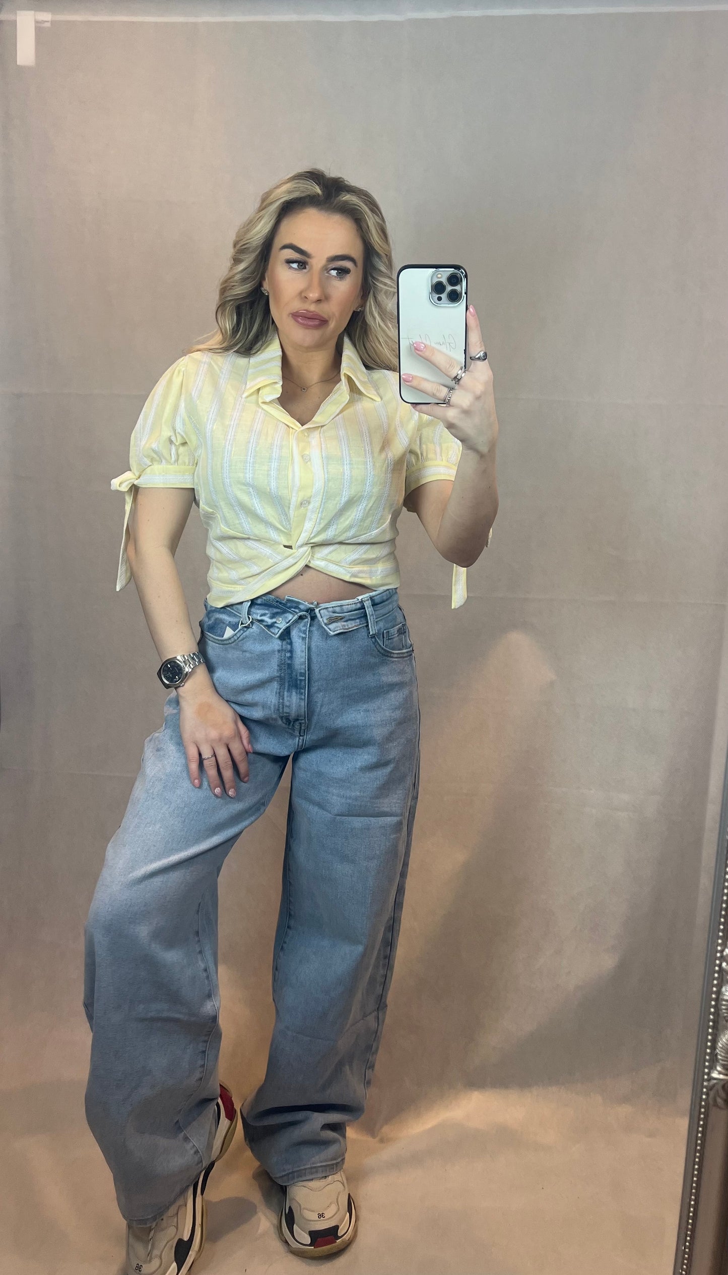 Crop top yellow