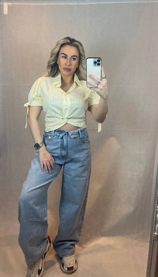 Crop top yellow