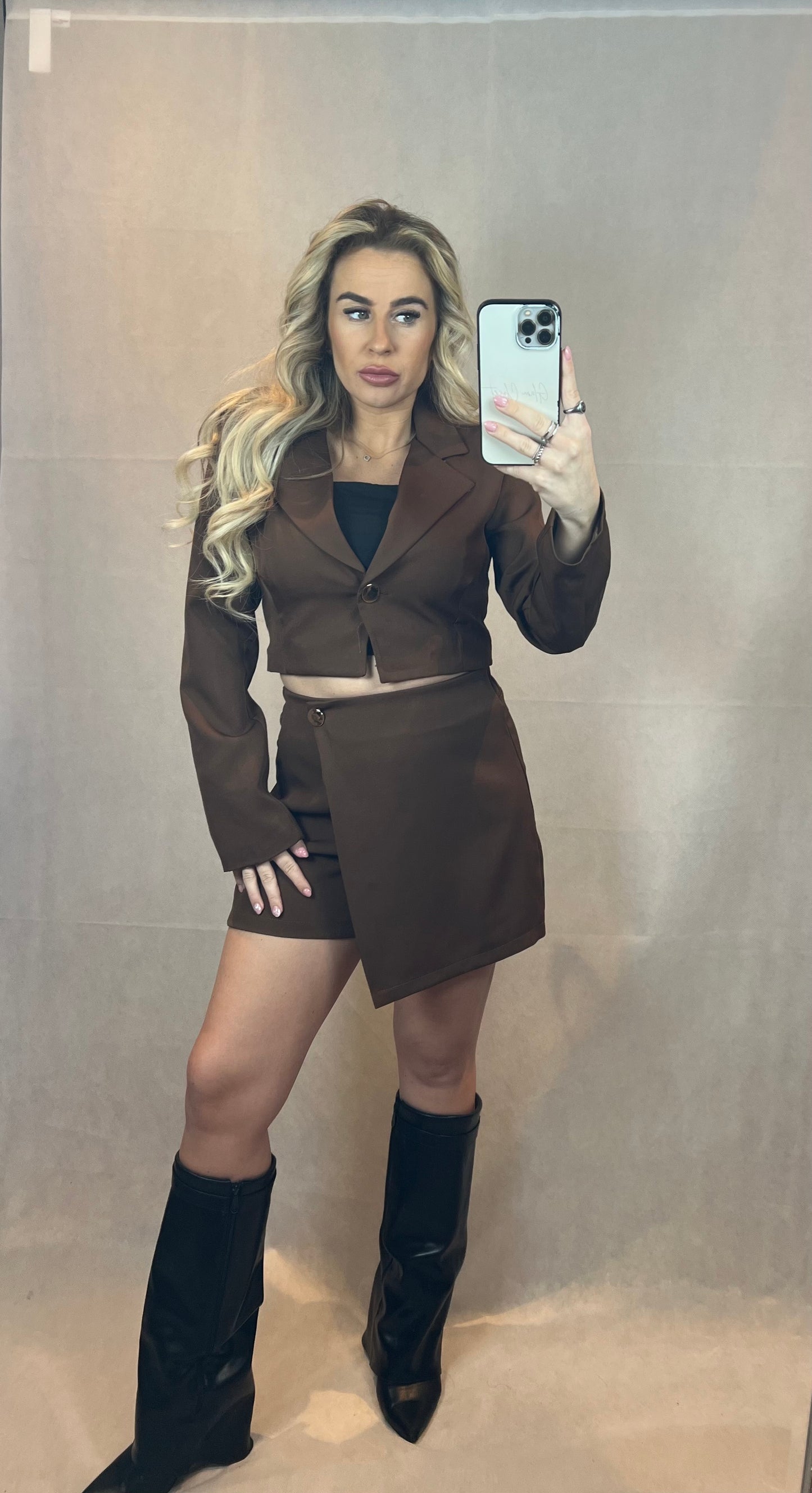 Noëlle two piece set Brown