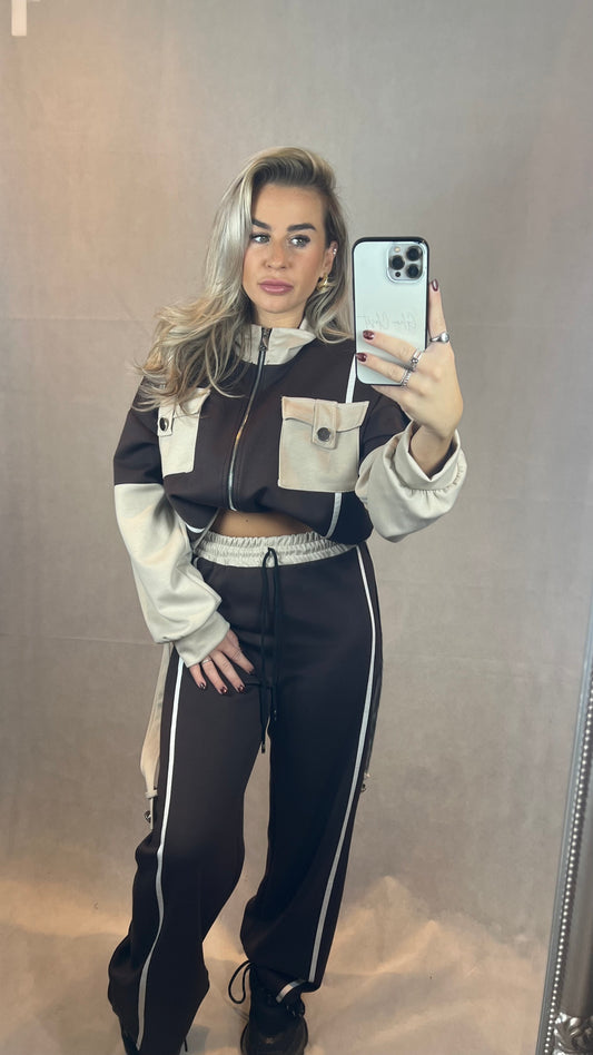 Livia two piece set Brown