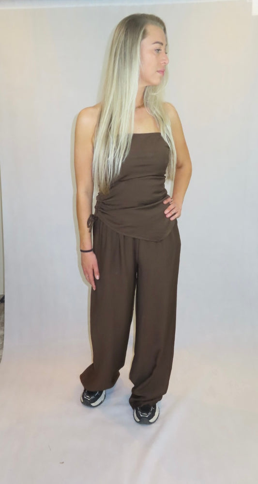 Lotte two piece set Brown