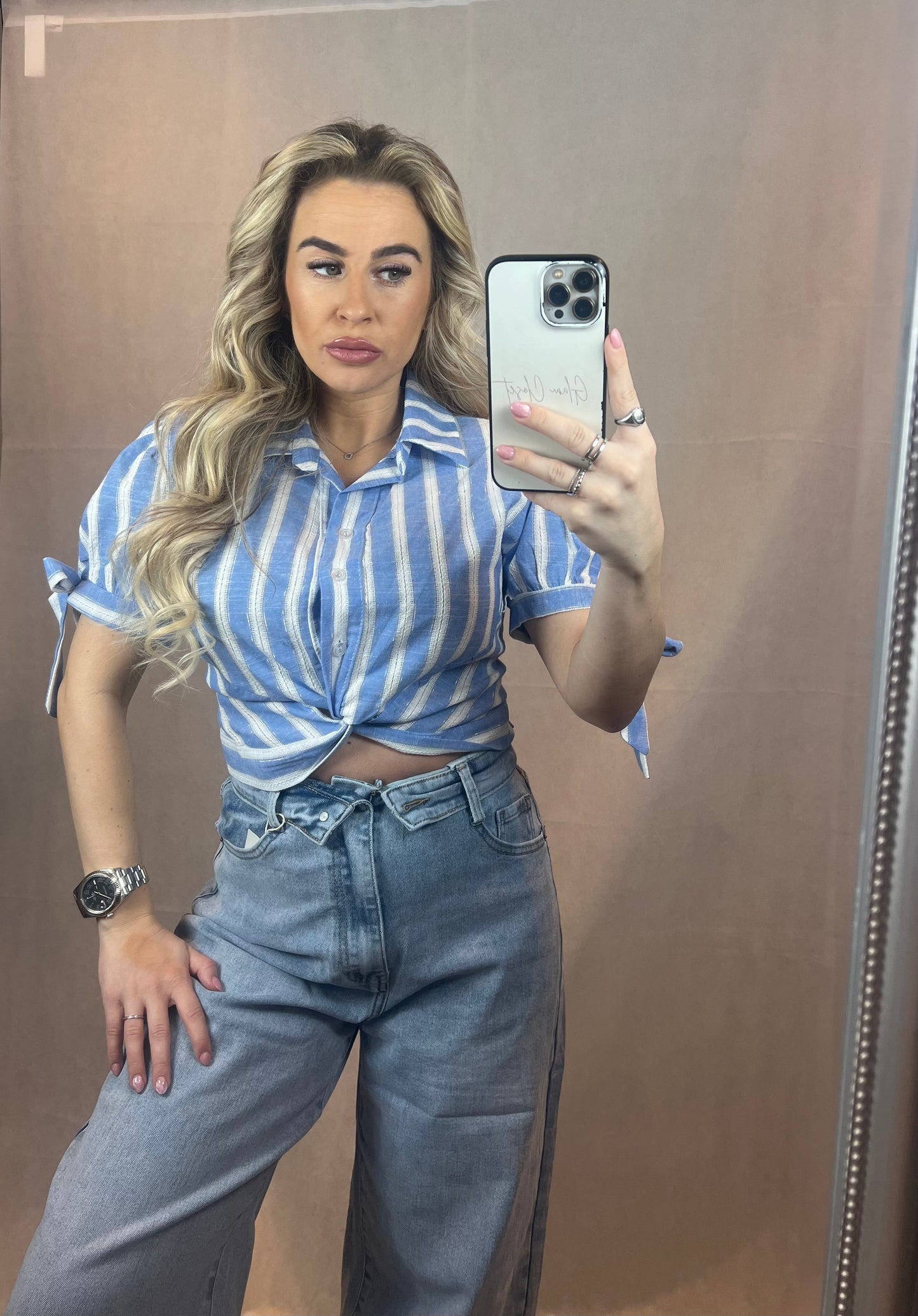 Crop top blue
