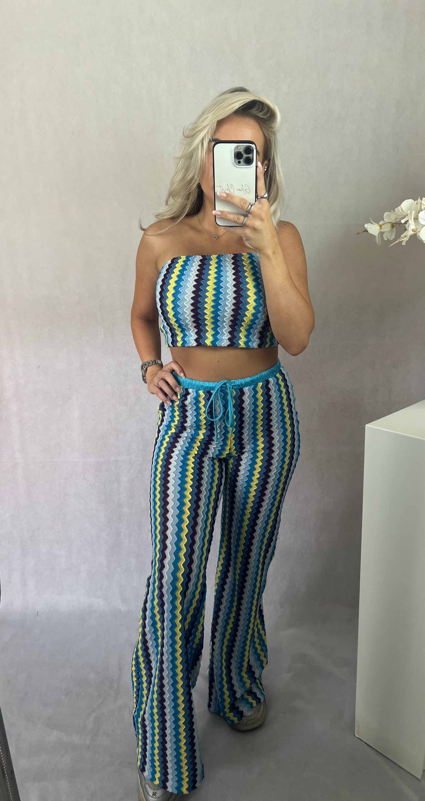 Yasmina two piece set blue