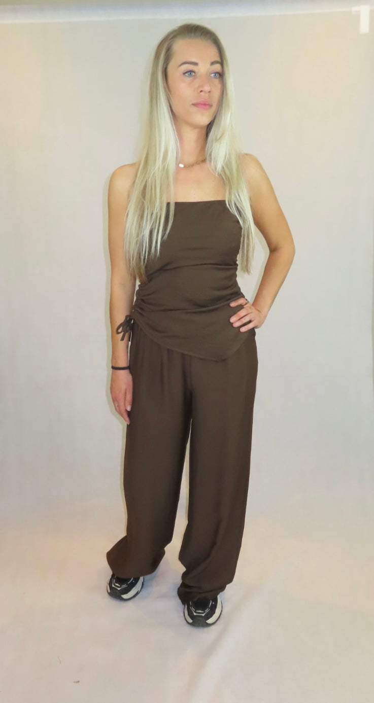 Lotte two piece set Brown