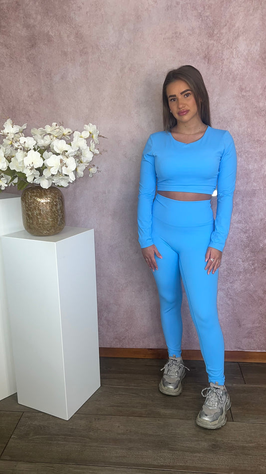 Hailey two piece set blue