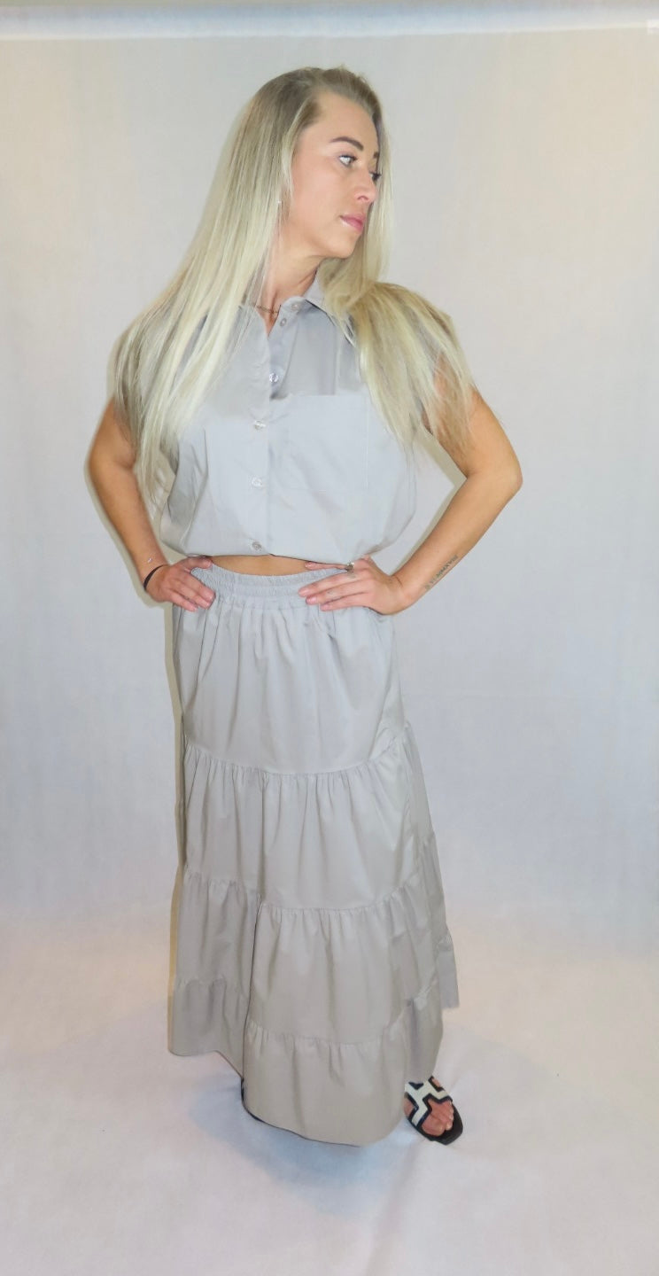Jelle two piece set taupe