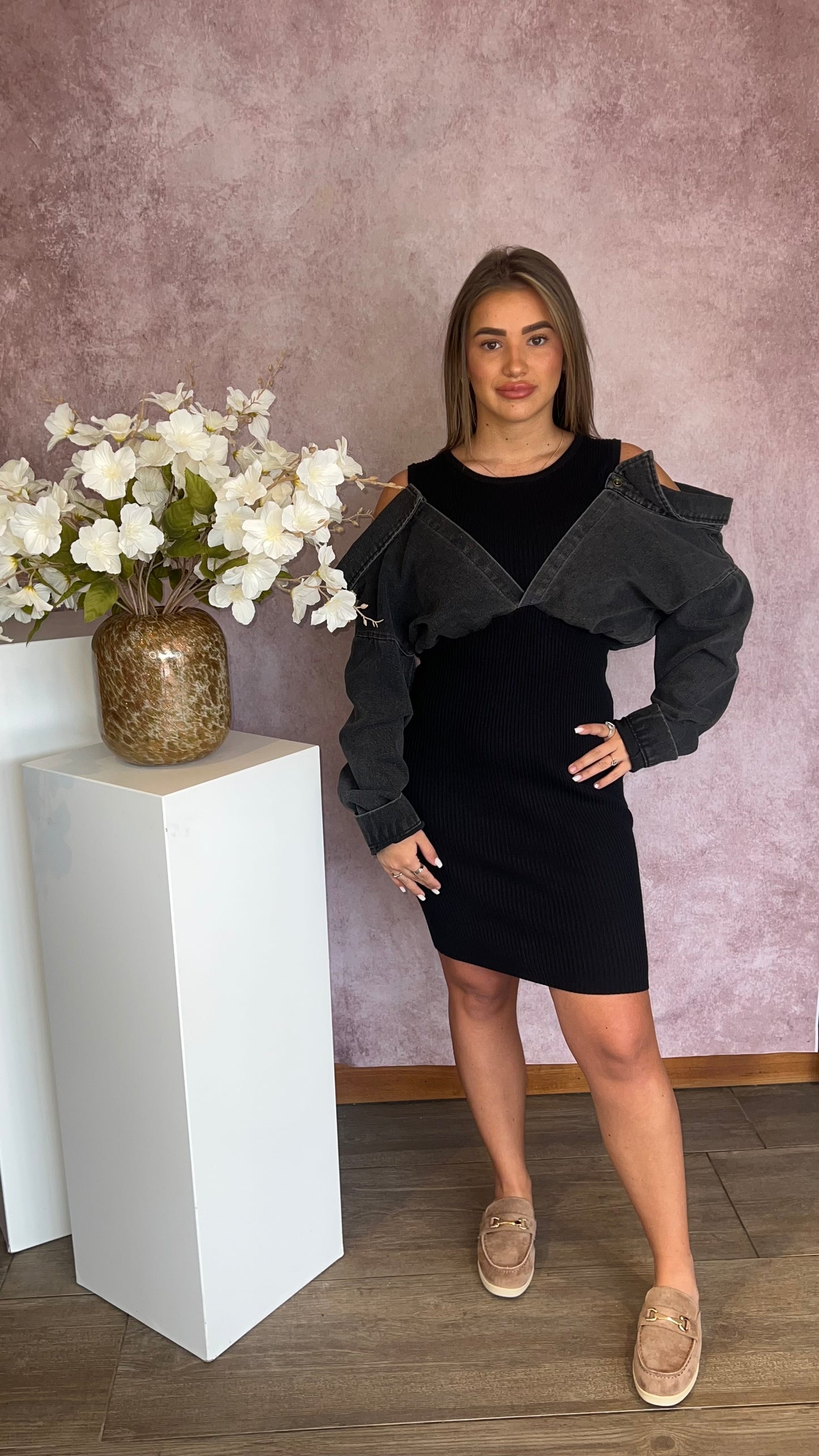 Mocci dress black/denim