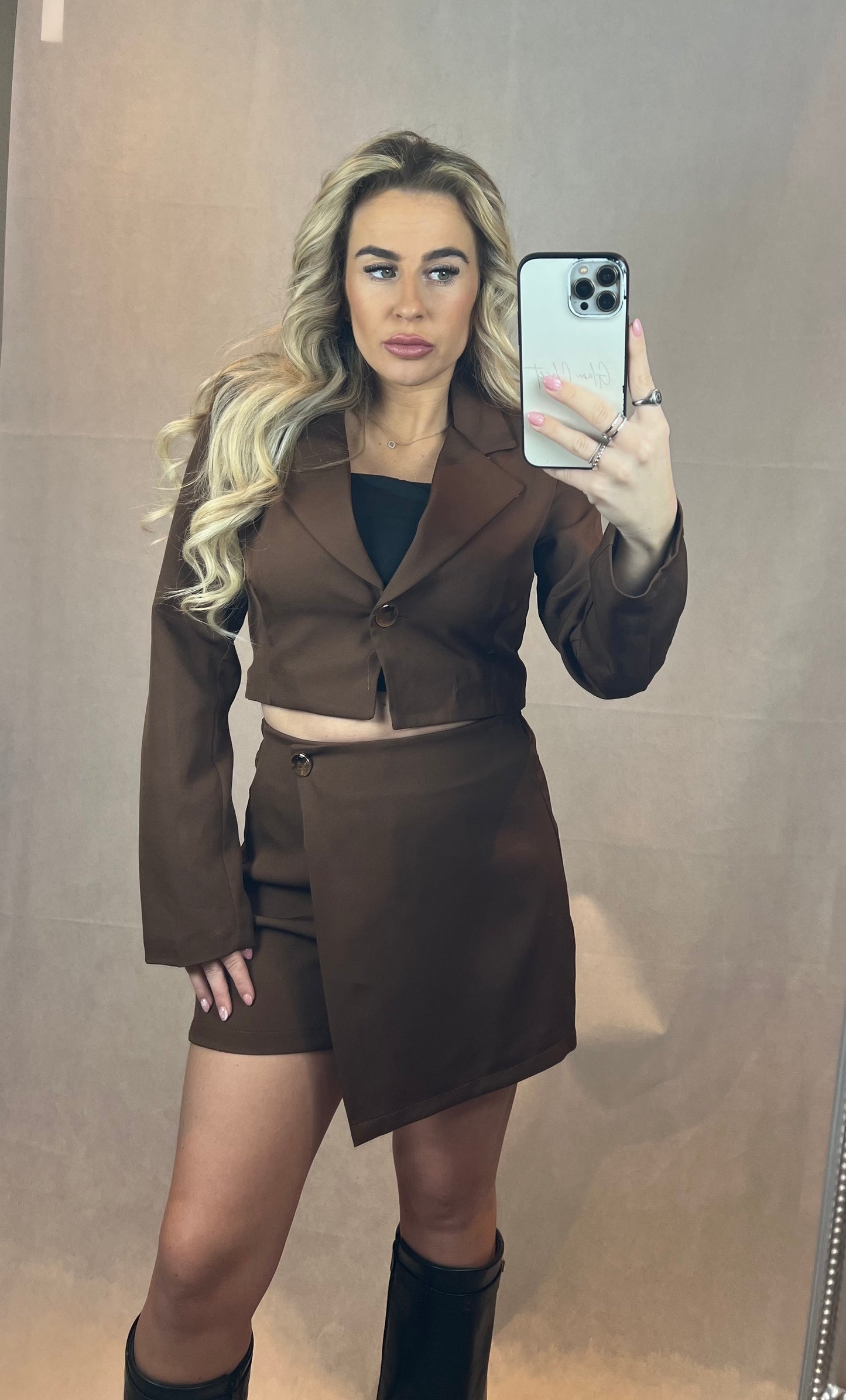 Noëlle two piece set Brown