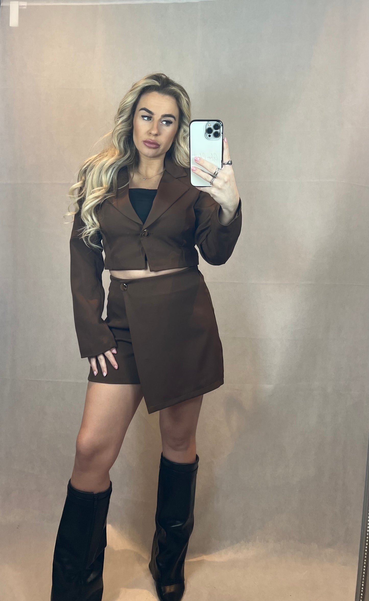 Noëlle two piece set Brown