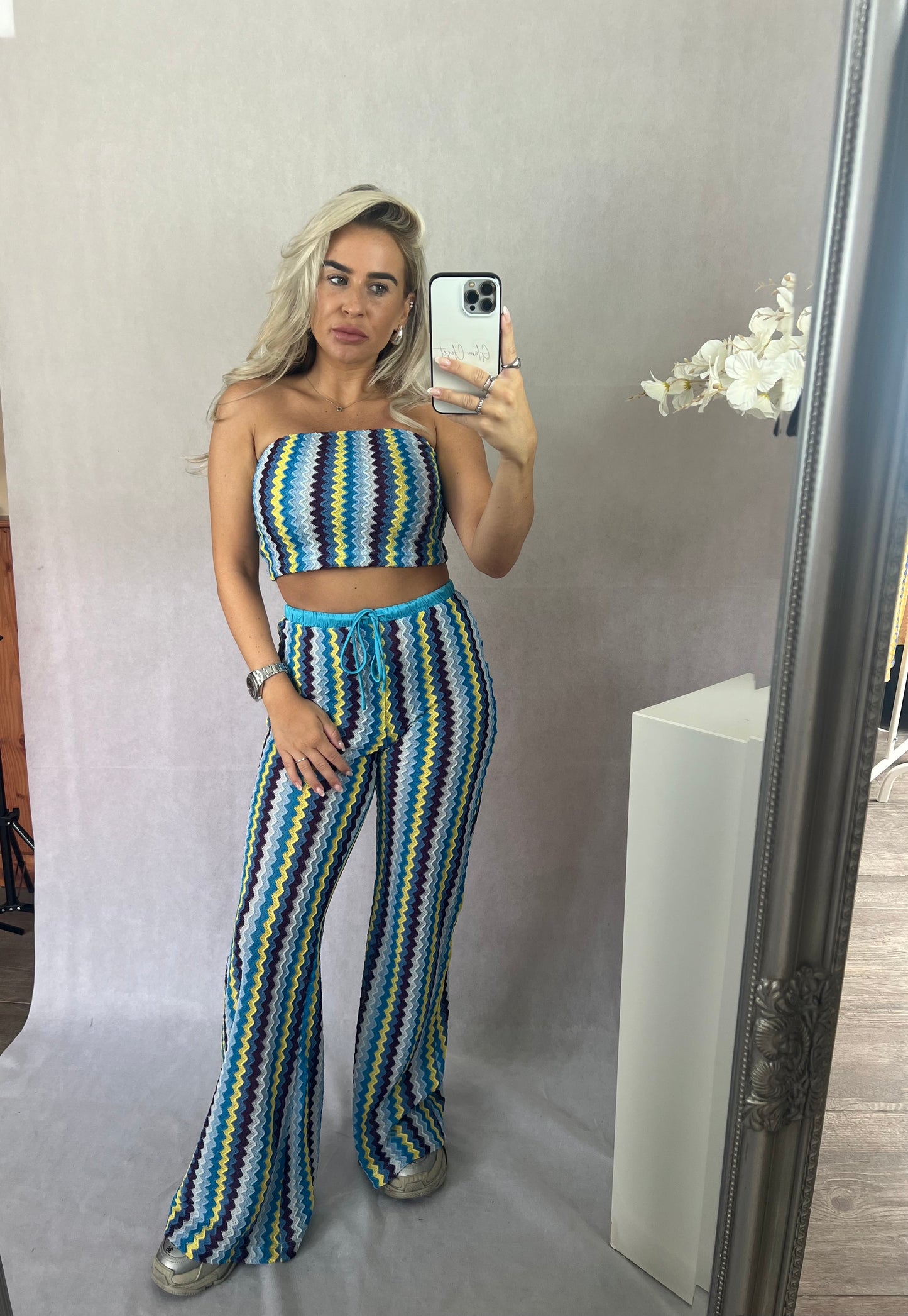 Yasmina two piece set blue