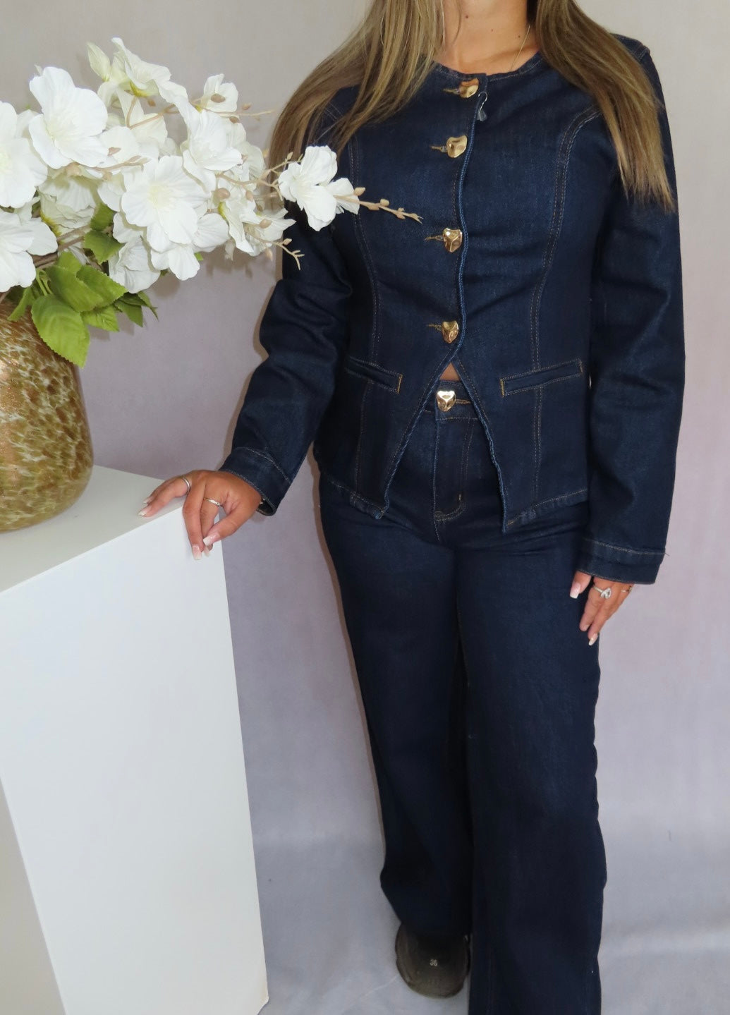 Kira two piece set denim